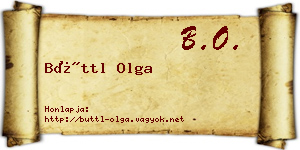Büttl Olga névjegykártya